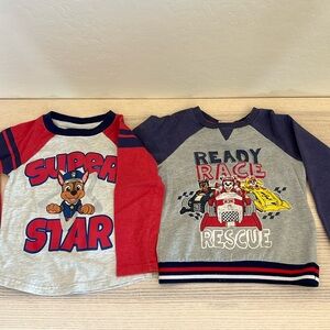 Paw Patrol lot of 2 items long sleeve shirt & pull over sweatshirts